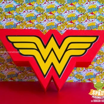 Caixa Logo Mulher Maravilha Heróis Cute de Papelaria Personalizada Uberlândia