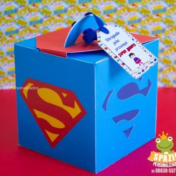 Caixa Cubo Super Man de Papelaria Personalizada