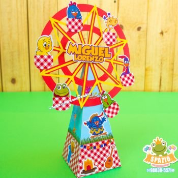 roda gigante GALINHA PINTADINHA - SCRAP DE PAPELARIA PERSONALIZADA