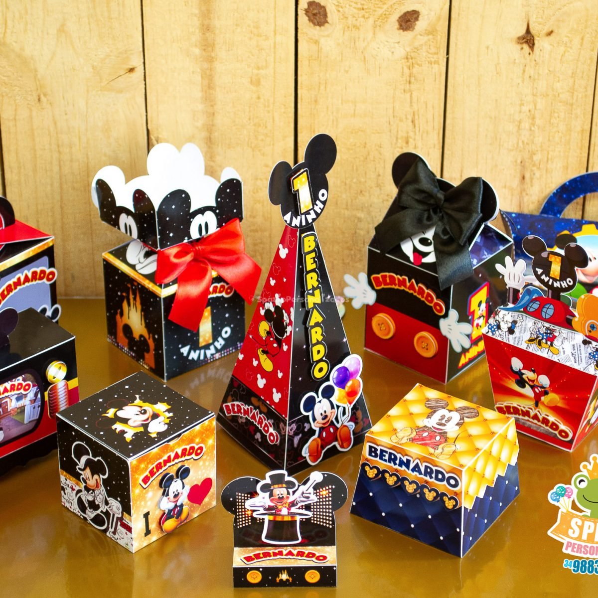 kit Papelaria Personalizada de Luxo Tema Mickey Mouse
