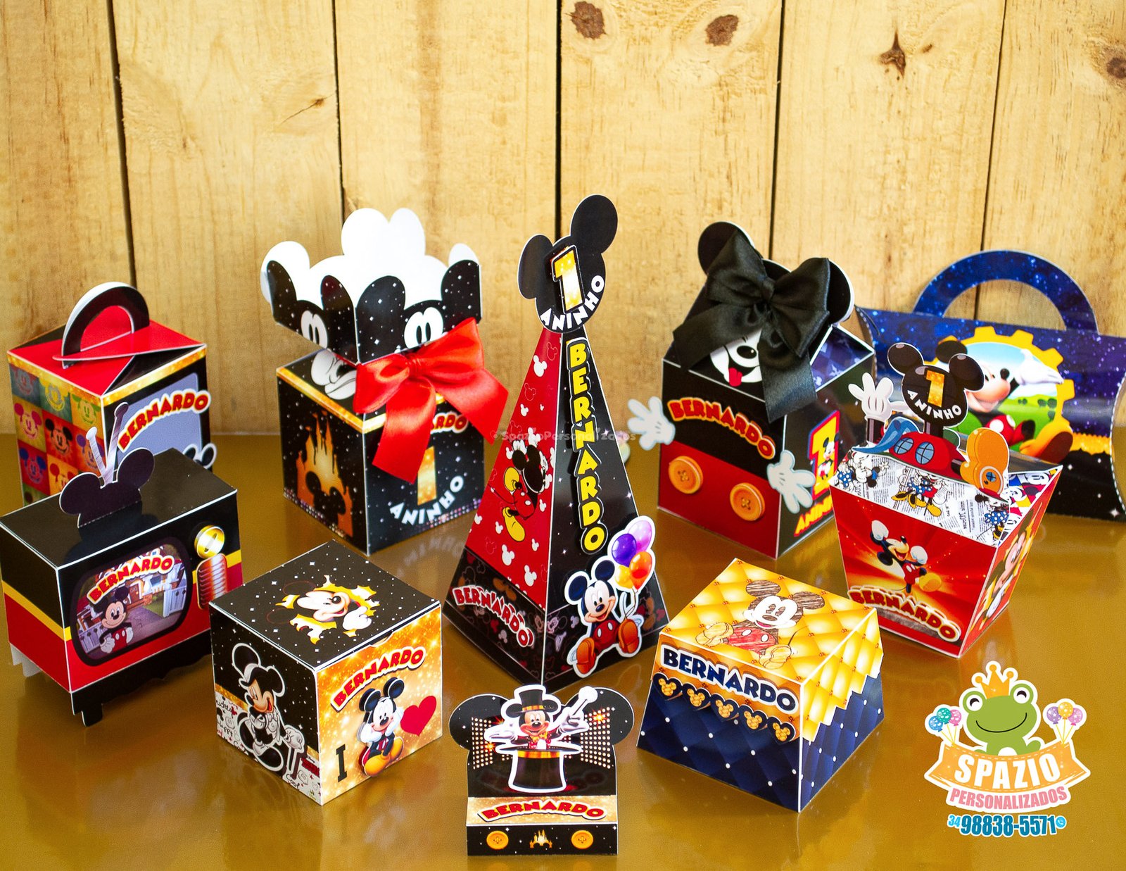 kit Papelaria Personalizada de Luxo Tema Mickey Mouse