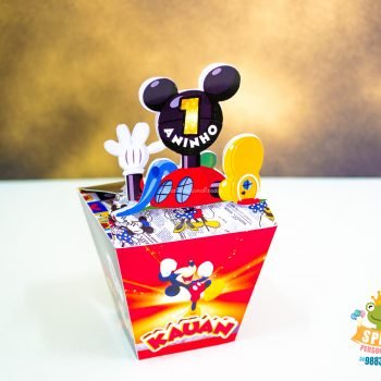 Caixa Sushi Papelaria Personalizada Mickey Mouse