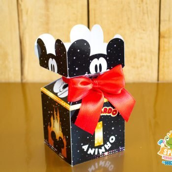 caixa meia bala Papelaria Personalizada de Luxo Tema Mickey Mouse