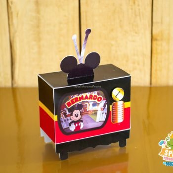 caixa tv Papelaria Personalizada de Luxo Tema Mickey Mouse