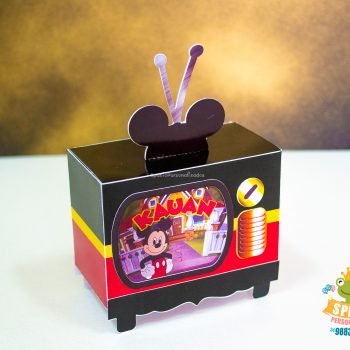 Caixa TV Papelaria Personalizada Mickey Mouse