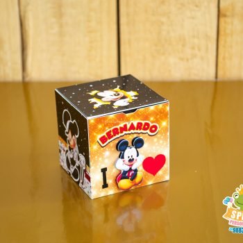 caixa cubo Papelaria Personalizada de Luxo Tema Mickey Mouse