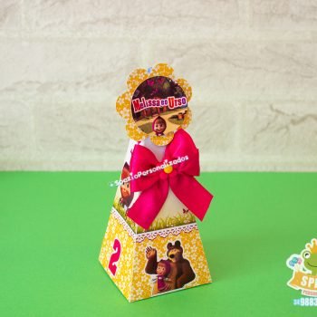 Caixa Cone Papelaria Masha e o Urso