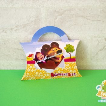 Caixa Almofada Papelaria Masha e o Urso
