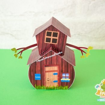 Casa 3d Papelaria Masha e o Urso
