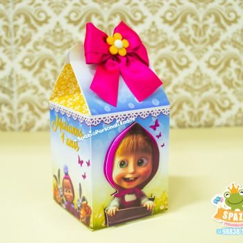cx Milk Festa Masha e o Urso - Papelaria Personalizada