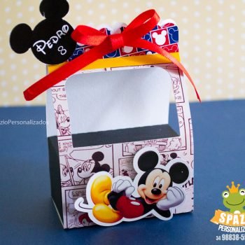 Caixa Pirulito Scrap de Papelaria Mickey Mouse