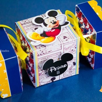 Caixa Bala Scrap de Papelaria Mickey Mouse