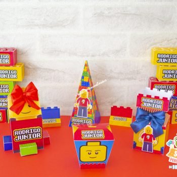 kit Papelaria Personalizada Tema Lego