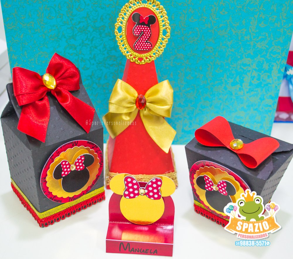 Papelaria Personalizada no tema Minnie Mouse Luxo