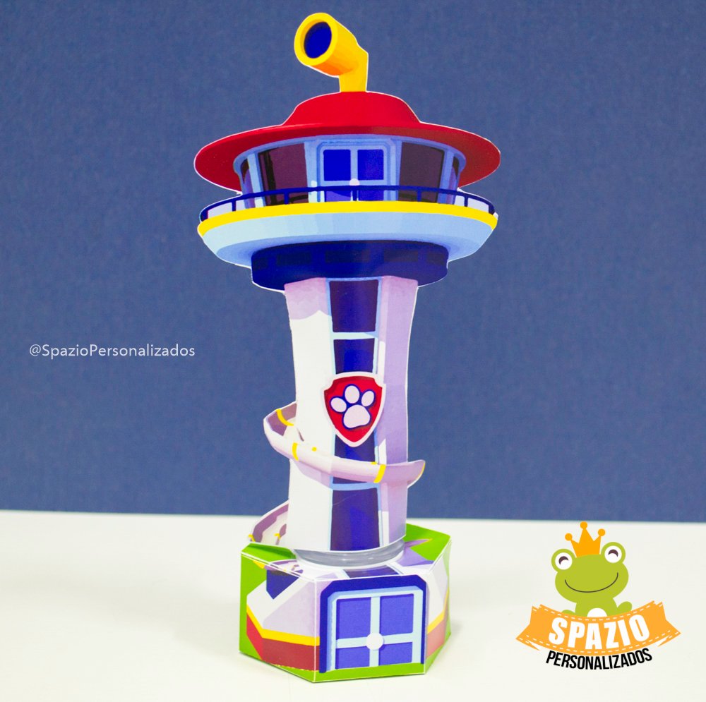 Papelaria Tema Patrulha Canina - Torre 3D