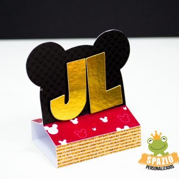 Bis Duplo Scrap de Papelaria Personalizada Mickey Mouse