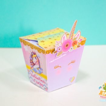 Caixa Sushi Tema - Unicório 04 - art Papier