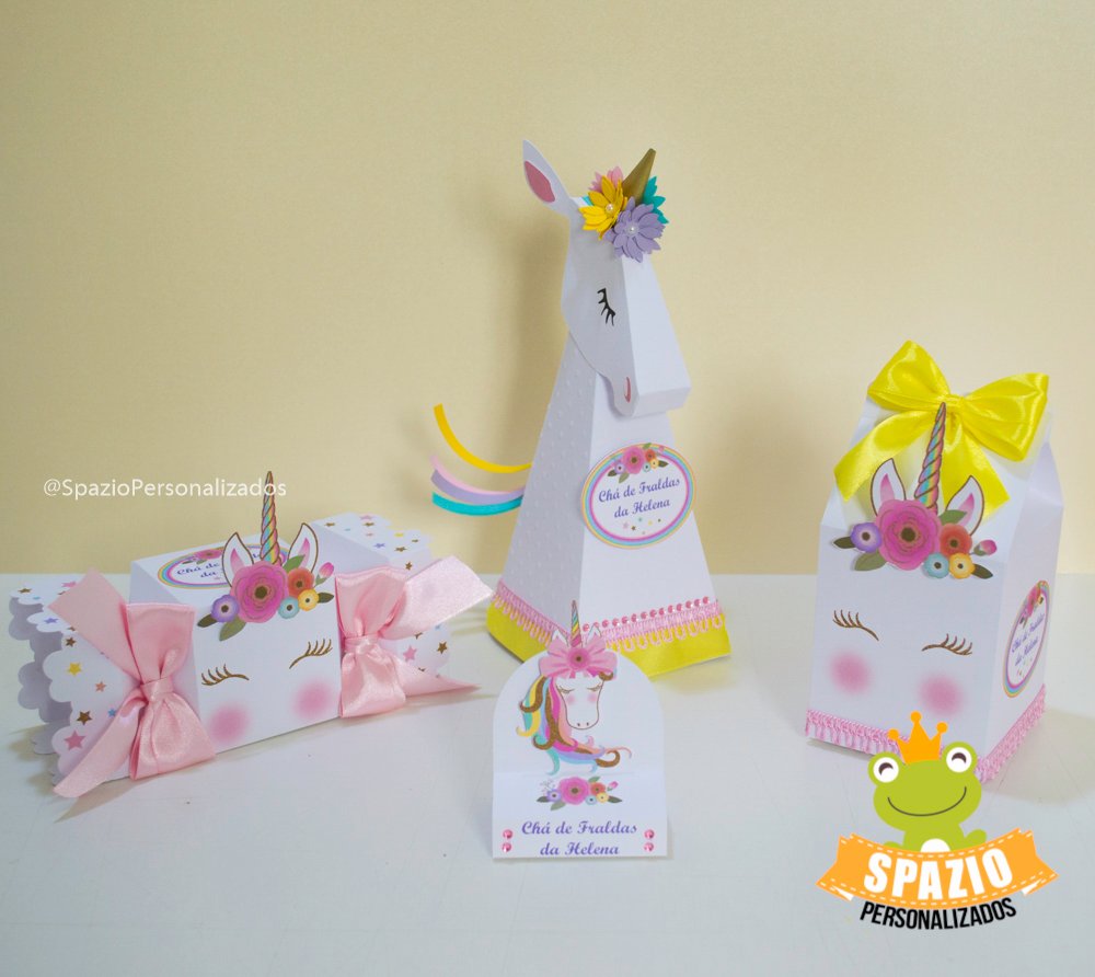 Papelaria da Festa Personalizada - Unicórnio