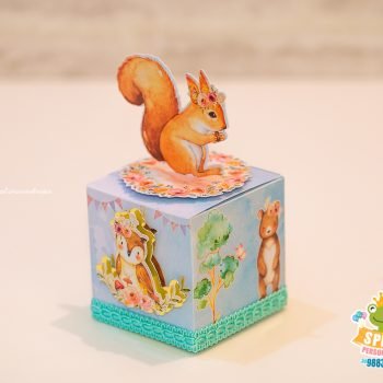 Caixinha Cubo tema Bosque