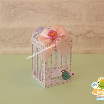 Caixa Gaiola Tema Jardim