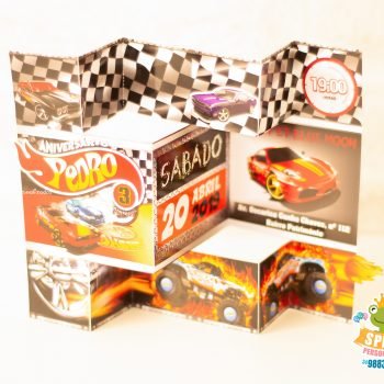 convite articulado hotwheels