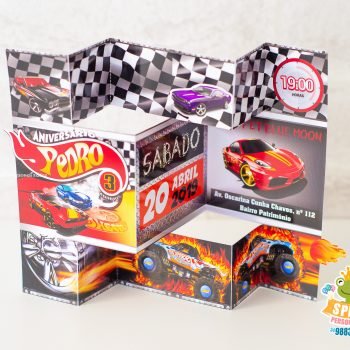 convite articulado hotwheels