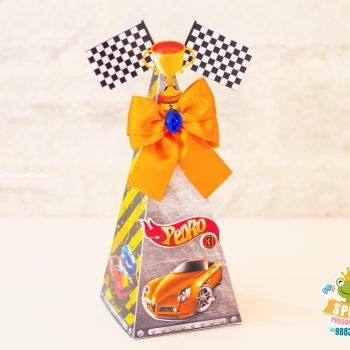 caixa cone - tema Hotwheels