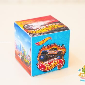 caixa cubo - tema Hotwheels