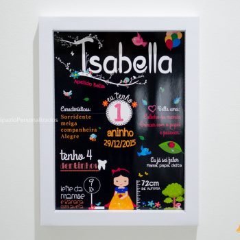 Chalkboard de Papel - Jardim Branca de Neve