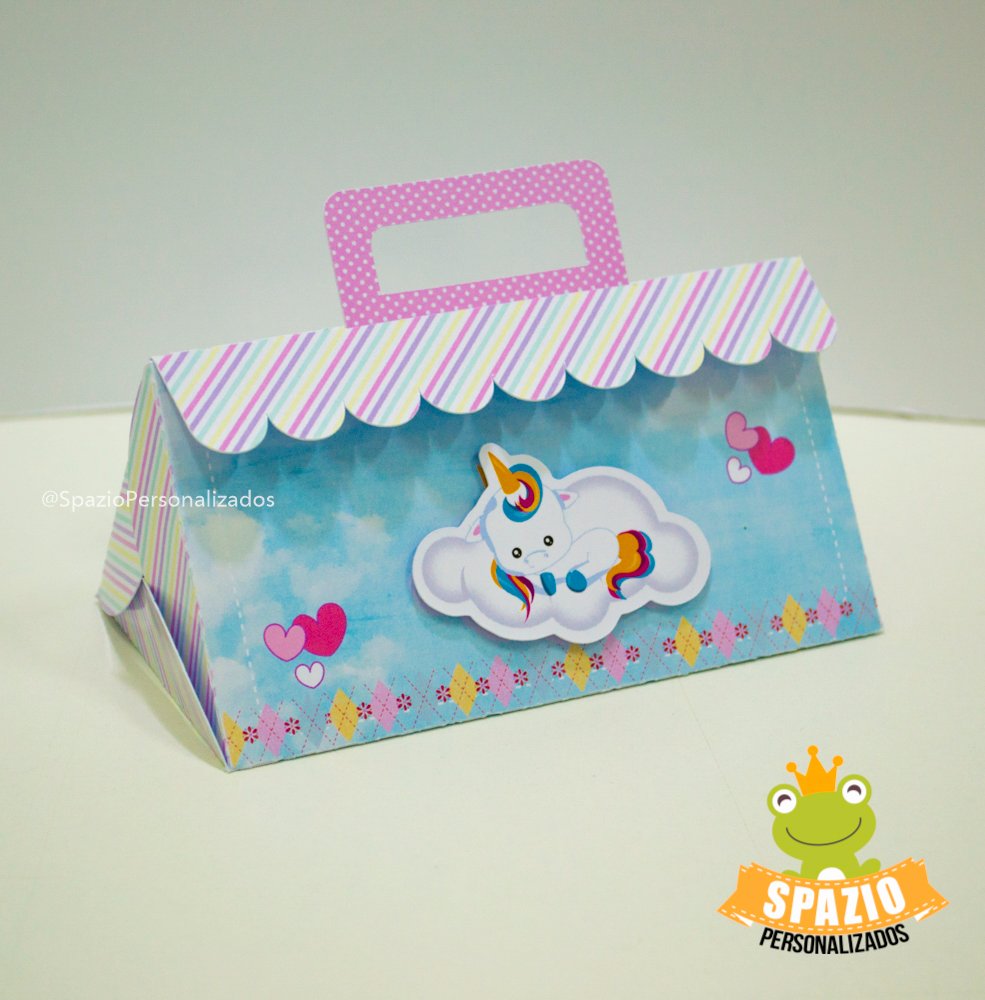 Caixa Triangulo - Unicórnio Cute