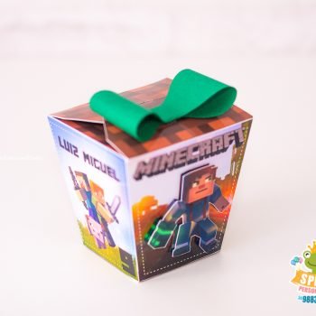 Caixinha Sushi Papelaria Festa Infantil Minecraft