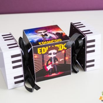 Caixa Bala Personalizados tema Rock Piano