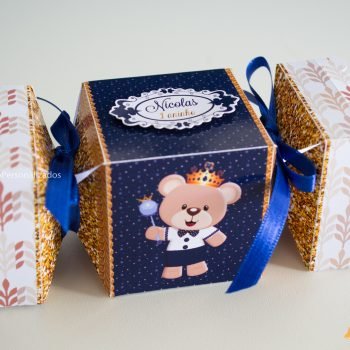 Papelaria da Festa - Ursinho Príncipe - Caixa Bala