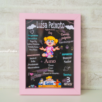 Chalkboard de Papel - Xuxinha