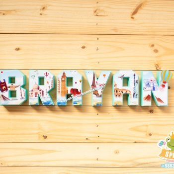 Personalizados Volta ao Mundo Letra 3d