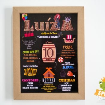 Quadro Papelaria Personalizada - Scrap Filme Valente