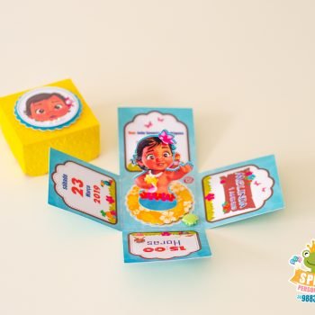 Caixa Convite Moana Personalizado