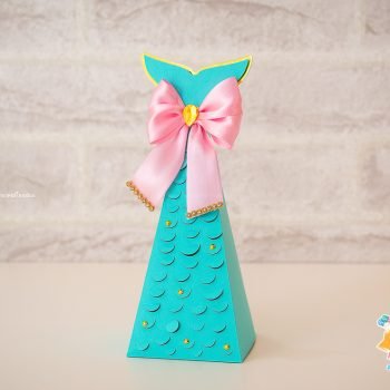 caixinha cone sereia luxo - festa infantil