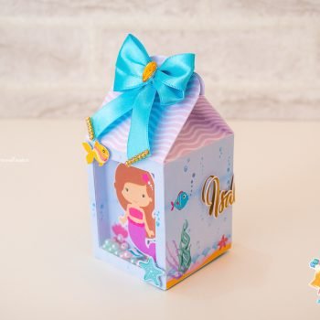 caixa milk visor 3d sereia luxo